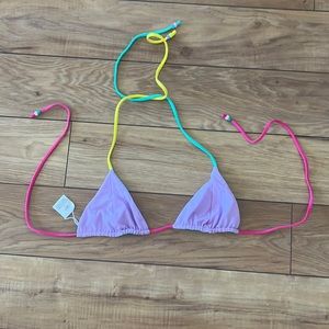 Multicolor reversible bikini top purchased from Revolve. Never worn.